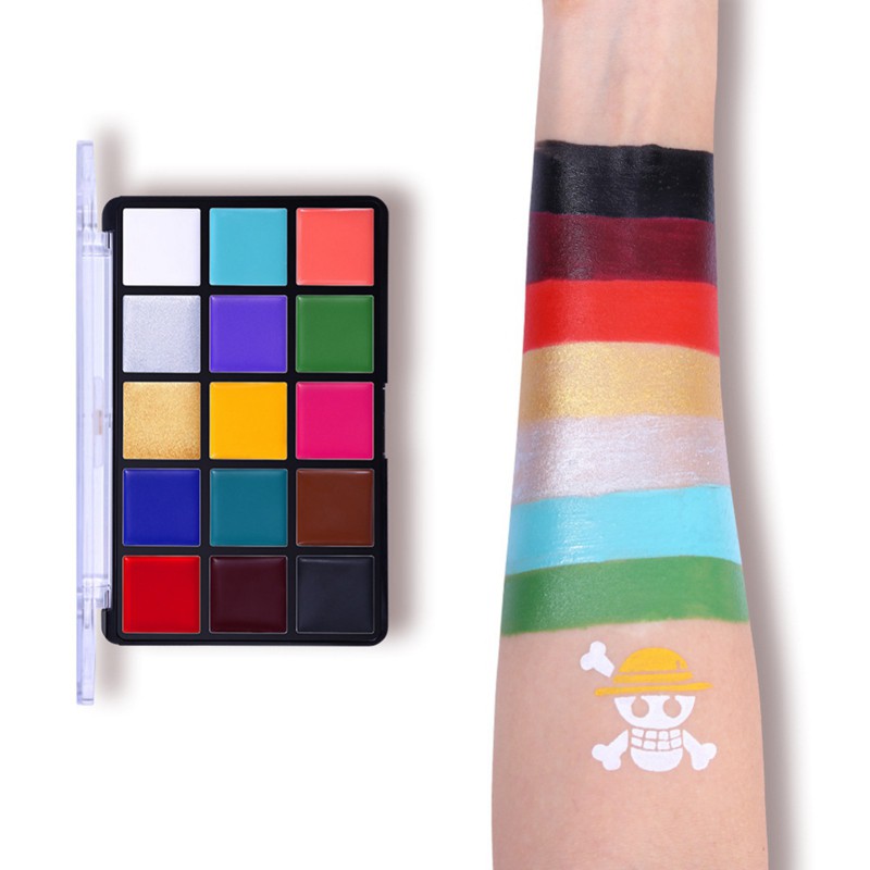 Ucanbe Ucanbe 15-color Face Painting Palette Waterproof No Stimulation Oiliness Facial Paint Cream | WebRaoVat - webraovat.net.vn