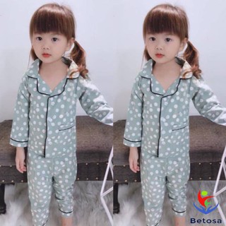 Đồ Pijama lụa cao cấp Hàn Quốc dài tay cho bé trai bé gái mặc nhà đẹp giá rẻ MATANA PM004