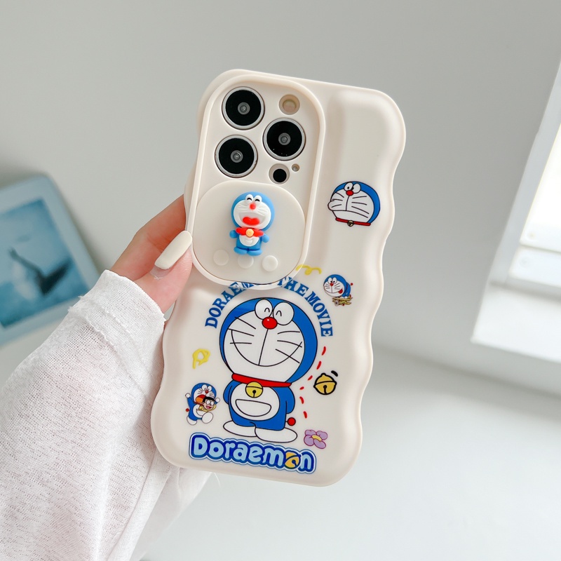 Ốp Điện Thoại Tpu In Hình Snoopy &amp; Doraemon Đáng Yêu Có Cửa Sổ Trượt Cho iPhone 12 13 11 PRO MAX XR 11 12 PRO