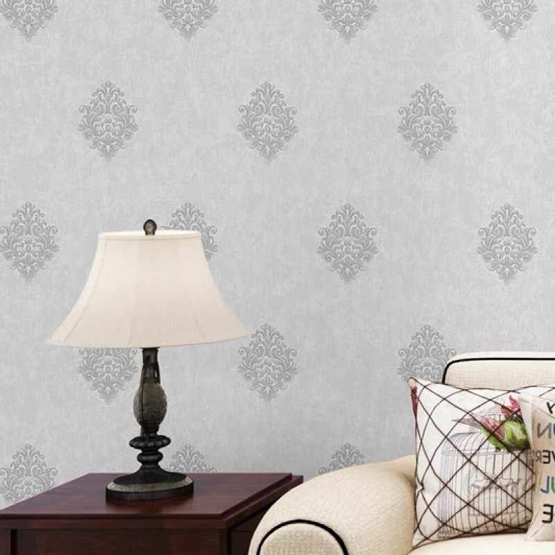 Giấy dán tường cao cấp sales khổ 53cm*10 mét dán keo ngoài ,chất liệu giấy dày thô lụa hoa văn nổi gân
