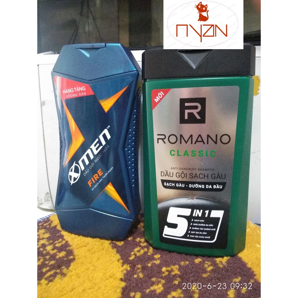 Giảm giá sốc dầu gội nam chai nhỏ X men Romano 150g