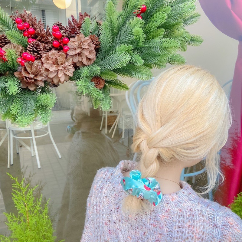 [XẢ KHO] Cột tóc Scrunchies Christmas, dây buộc tóc vải scrunchie Giáng sinh noel