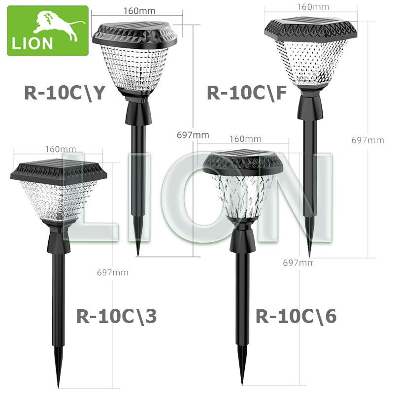 Đèn Cắm Cỏ Sân Vườn Năng Lượng Mặt Trời 7 Màu LION - Chống Nước - Tự Động Sáng Vào Ban Đêm