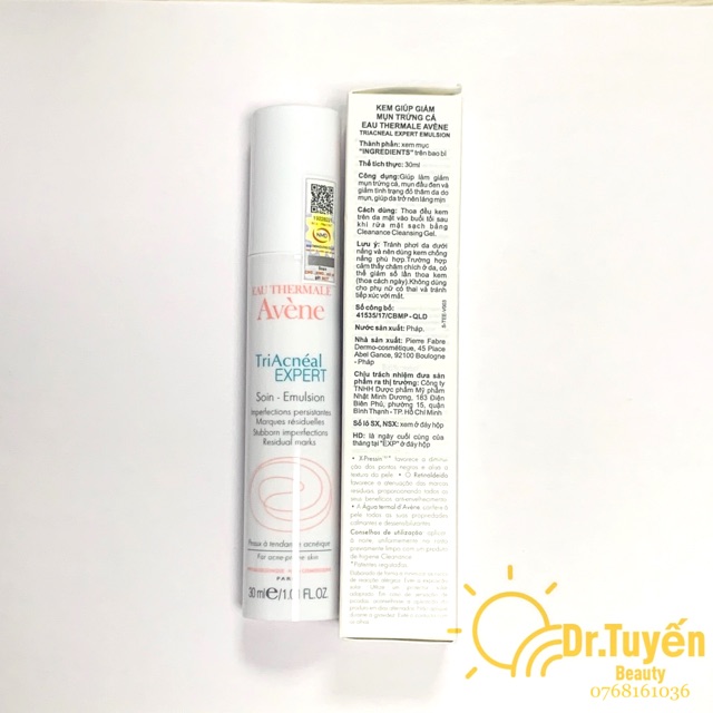 [ CHÍNH HÃNG] Kem Giảm Mụn Ngừa Lão Hoá Da Avene Triacneal Expert 30ml