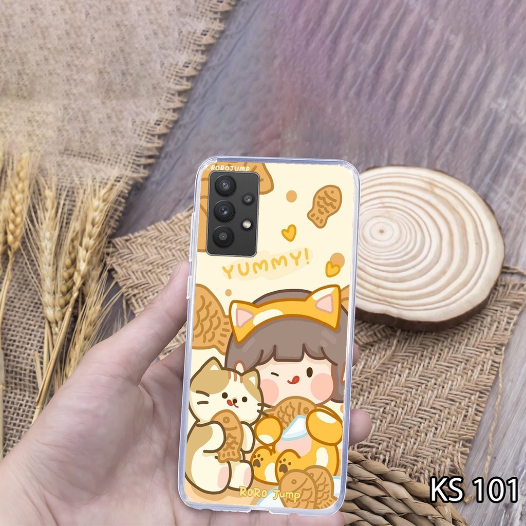 [ SALE ] Ốp lưng Samsung A32/A52/A72- in hình bé gái và chú thỏ bông xinh xắn_KINGSTORE.HN_Ốp dẻo trong SS A32/A52/A72
