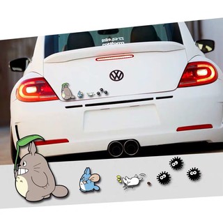 Nhãn Dán Trang Trí Xe Hơi Họa Tiết Hoạt Hình Totoro Vui Nhộn Sáng Tạo