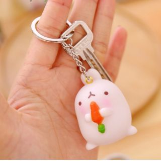 Móc khóa thỏ Molang trắng dễ thương