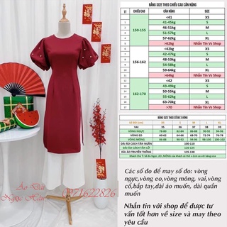 Áo Dài Cách Tân Nữ Tay Bồng Đính Cườm TK02