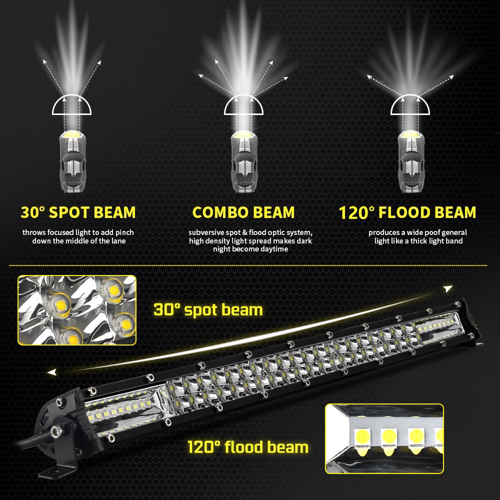 UNI-SHINE Thanh đèn LED 60W /120W/180W 7inch 14inch 20inch cho tàu thuyền xe hơi chất lượng cao