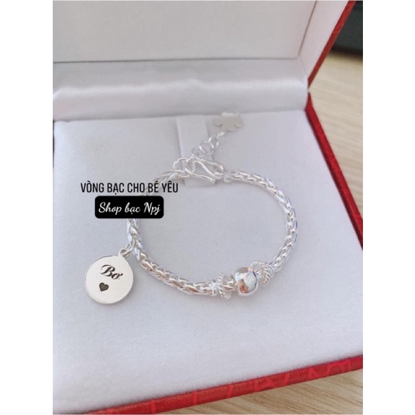 Lắc tay khắc tên,BNP làm theo yêu cầu, Miễn phí khắc kèm con giáp hoạ tiết .Bạc ta