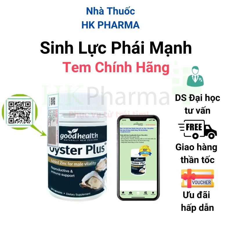 Tinh Hàu Biển Good Health Oyster Plus, Tăng Cường Sinh Lý Nam, Chống Xuất Tinh Sớm, Shop HK PHARMA [New Zealand]