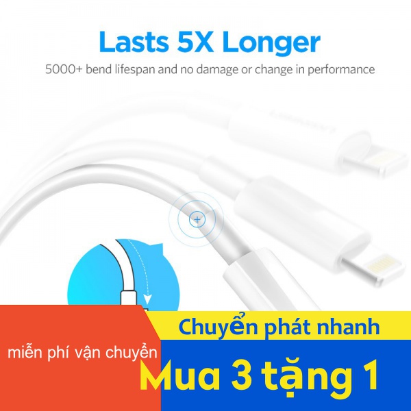 Dây cáp sạc nhanh và truyền dữ liệu cho Iphone 7 8 Plus X XS Max XR 5 5S SE 6 6S Plus