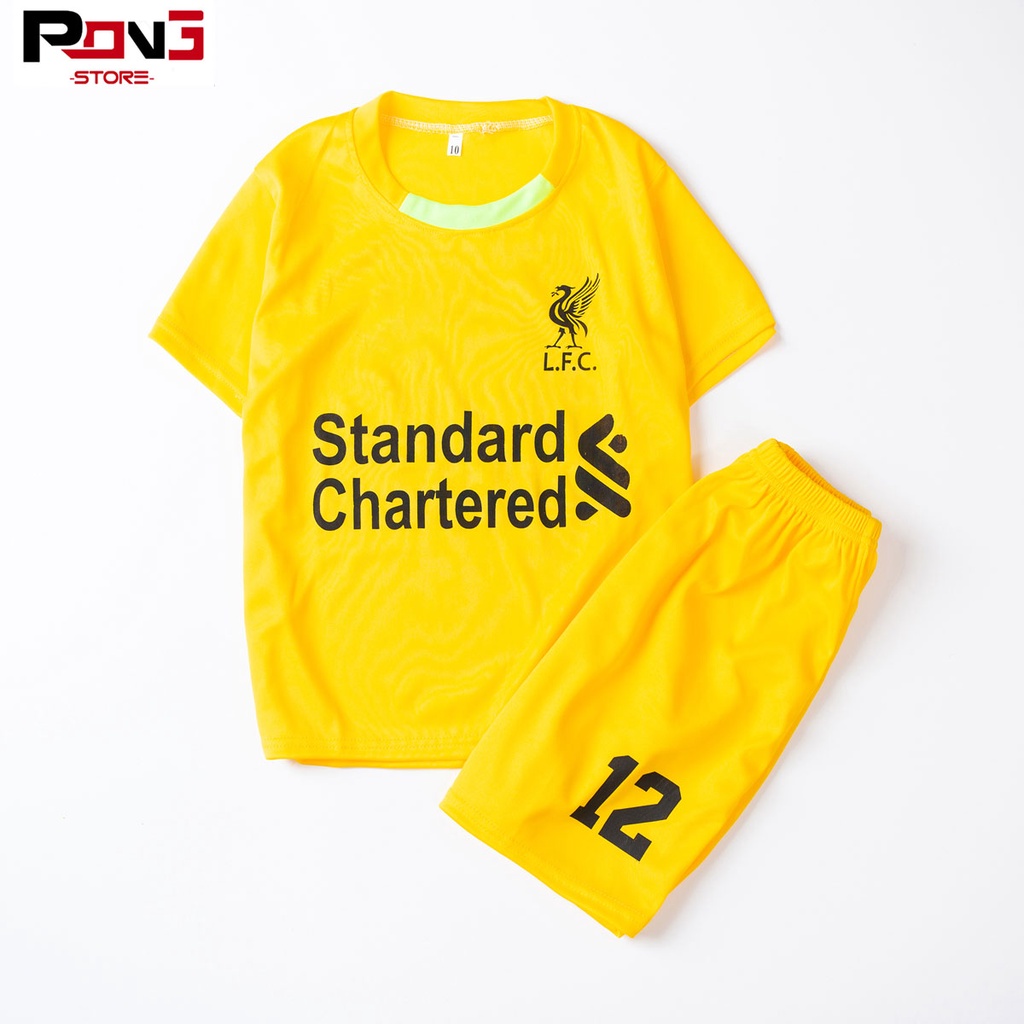 Bộ quần áo bóng đá trẻ em nam,nữ CLB Liverpool chất thun lạnh  cho các bé từ 2 đến 15 tuổi  của Pong__store