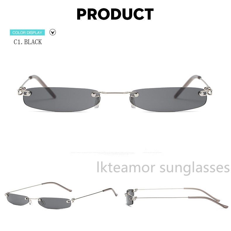 Kính mát hình chữ nhật nhỏ hẹp thời trang cá tính cổ điển cho nữ