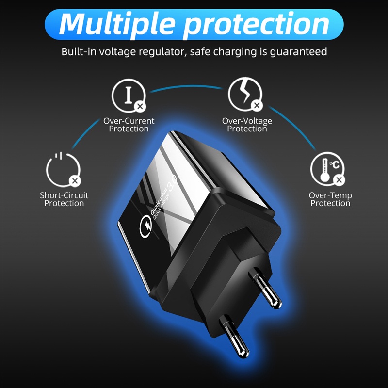 Củ sạc nhanh Ankndo 4 cổng USB QC 3.0 dành cho điện thoại