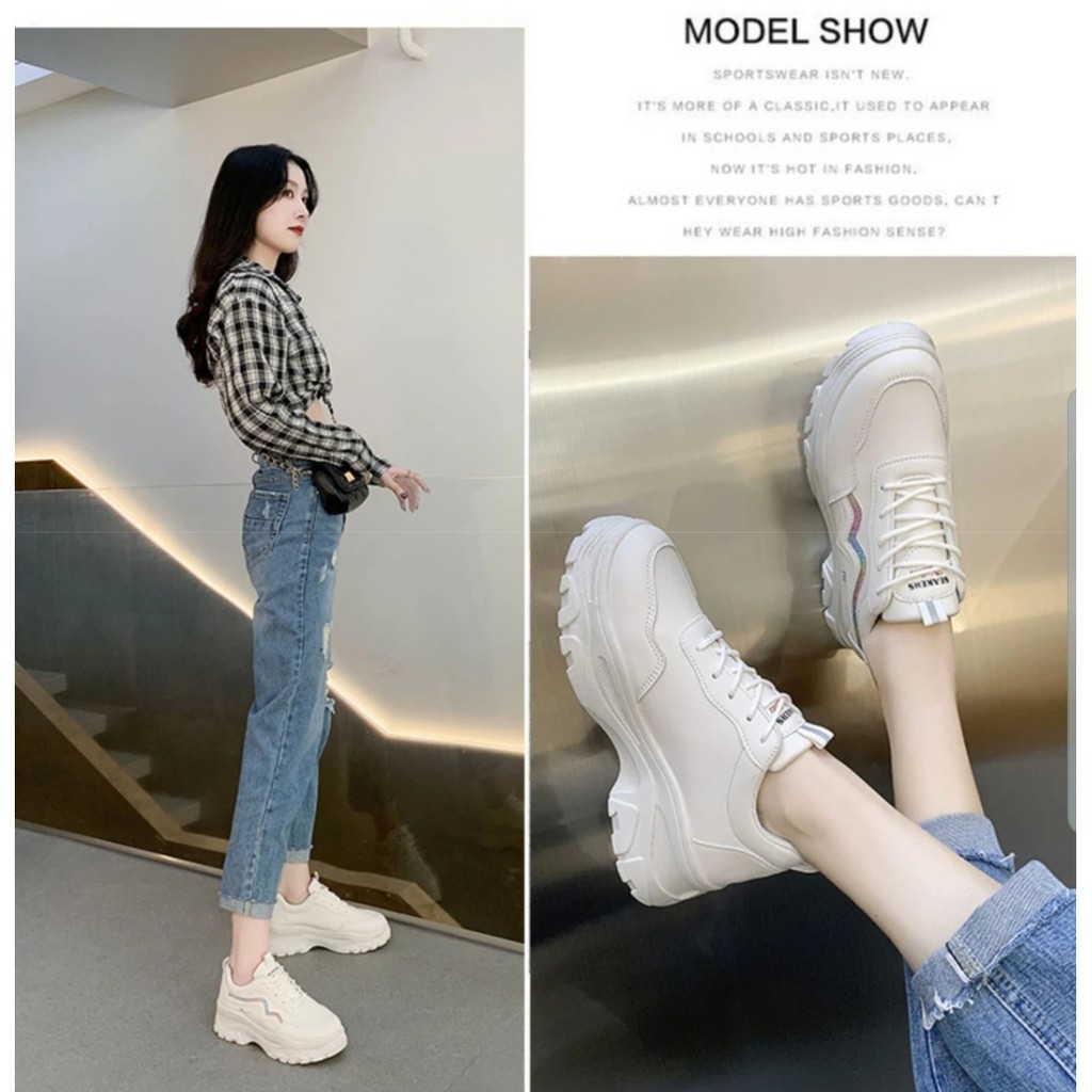 (XẢ KHO) Giầy thể thao nữ,đế độn 5p, kiểu dáng trẻ trung, Hàng bao đẹp, đổi, trả miễn ship nếu không ưng | BigBuy360 - bigbuy360.vn