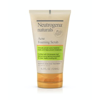 Nước rửa mặt thiên nhiên tạo bọt ngừa mụn Neutrogena Naturals Acne Foaming Facial Scrub 124ml (Mỹ)