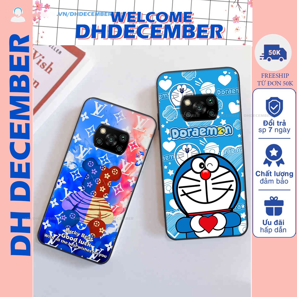 Ốp lưng Xiaomi POCO X3 / X3 PRO / X3 NFC in hình gấu K@ws, gấu nâu, dor@emon RẺ- ĐẸP- BỀN