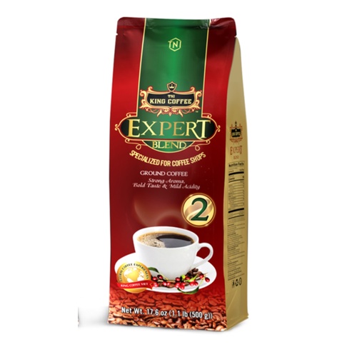Cà Phê Rang Xay Expert Blend 2 KING COFFEE - Túi 500gram