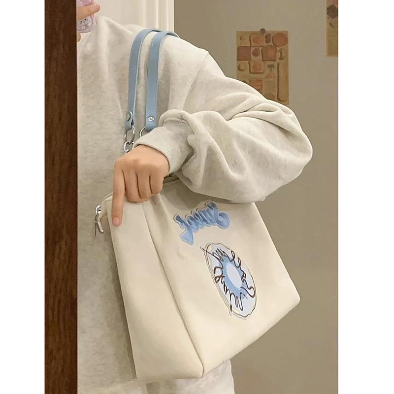Túi Xách Canvas Cỡ Lớn Thêu Họa Tiết Thời Trang Mùa Hè Cho Nữ