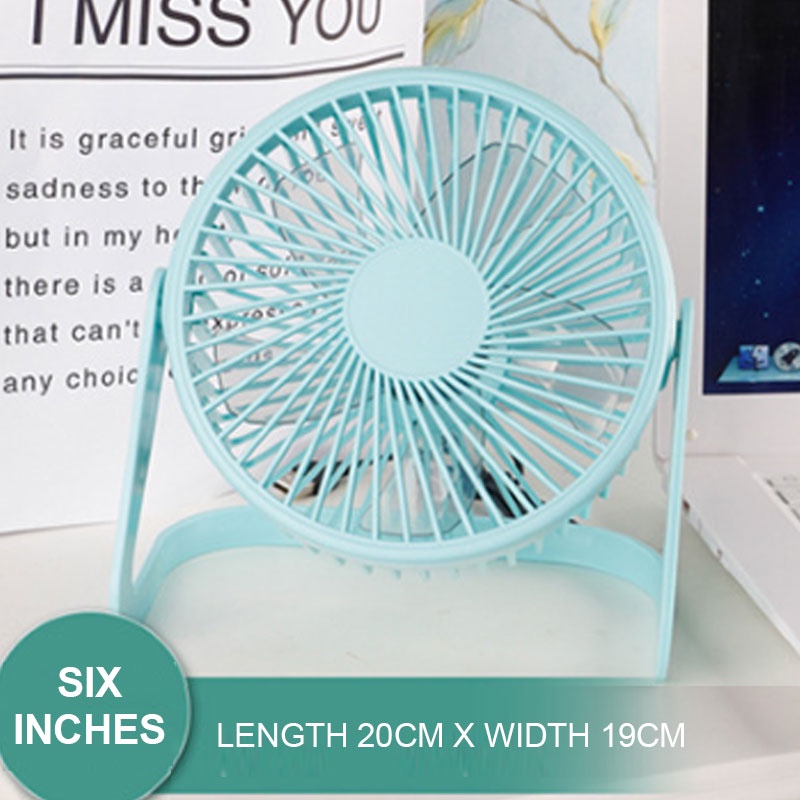 Quạt điện nhỏ JIASHI USB dùng cho văn phòng tùy chọn màu sắc nhỏ gọn không ồn 5/ 6/ 8 inch