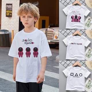 Áo thun trẻ em Unisex Bé trai Bé gái Cổ tròn tay ngắn Baju Lelaki Wanita Quần áo trẻ em