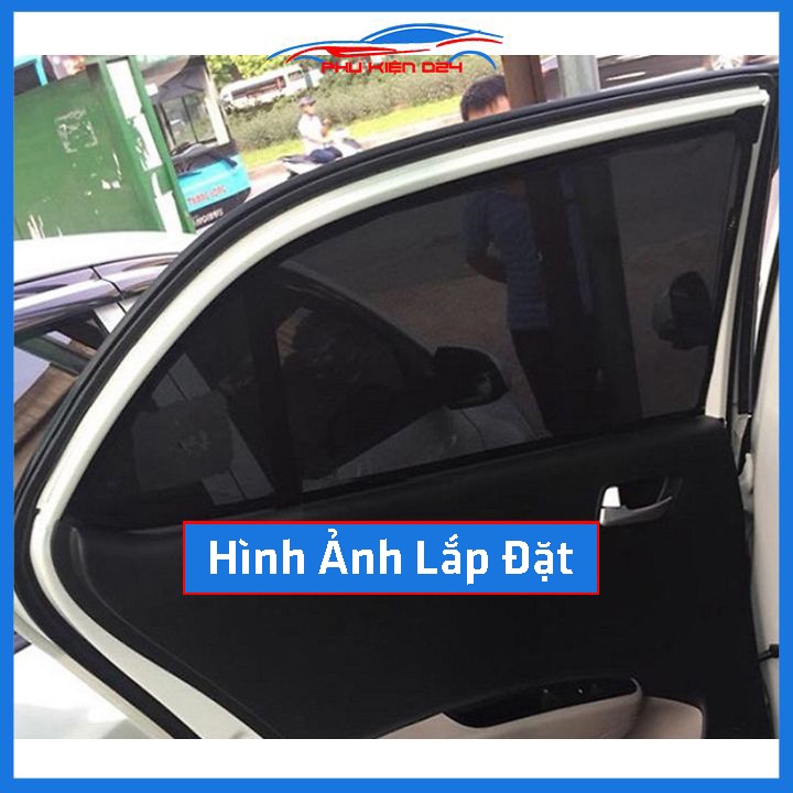 Bộ 4 rèm chắn nắng nam châm Hyundai i10 Sedan 2014-2015-2016-2017-2018-2019 khung cố định chống tia UV