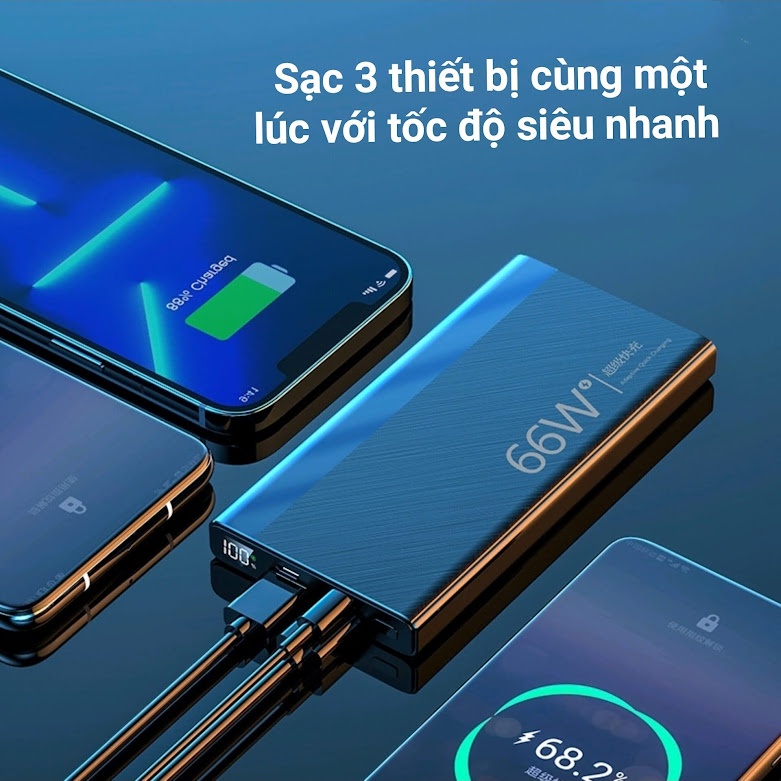 Pin Sạc Dự Phòng E27 20000 mAh Sạc Siêu Nhanh Công Suất 66W