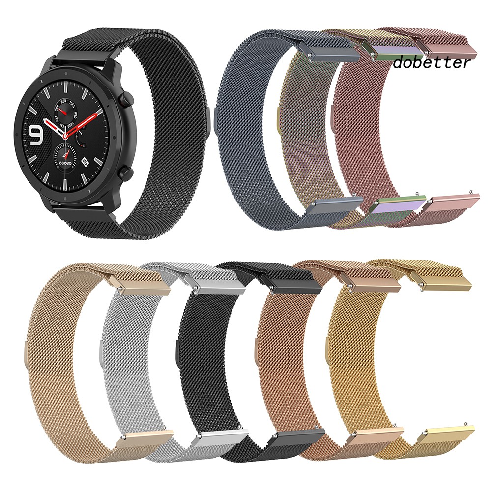 Dây Đeo Inox Khóa Nam Châm 22mm Dành Cho Đồng Hồ Amazfit Gtr 47mm