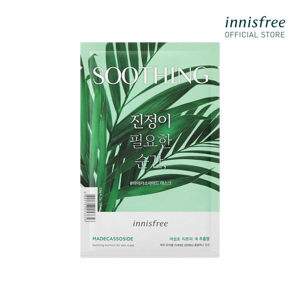 [Mã COSIF03 giảm 10% đơn 400K] Mặt nạ làm dịu da innisfree Soothing Moment For Skin Mask (MADECASSOSIDE) 25ml