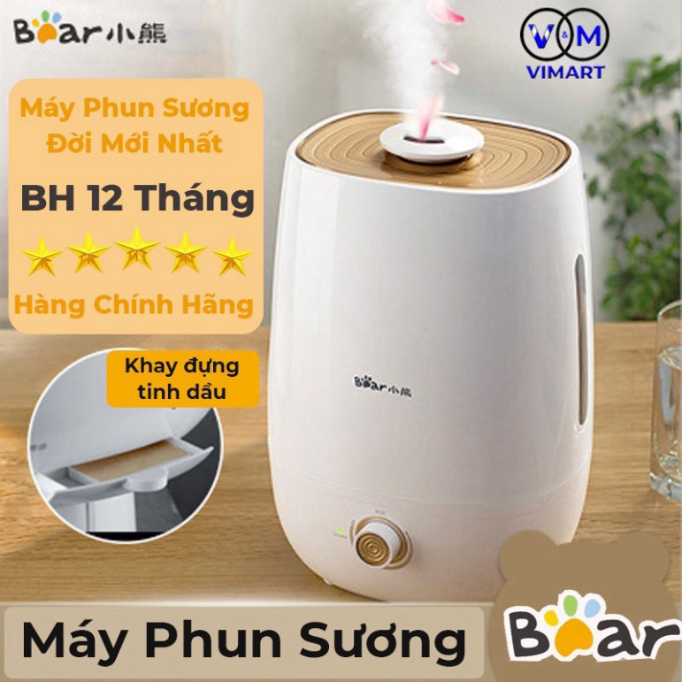 Máy phun sương Bear 5L nhập khẩu chính hãng, máy tạo ẩm phòng ngủ, cung cấp độ ẩm cho không khí_Vimart