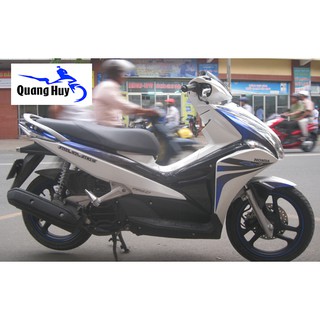 Tem trùm air blade trắng xanh đen đời 2011, độ team trùm ab dán phủ dàn áo xe trắng xanh đen rẻ đẹp