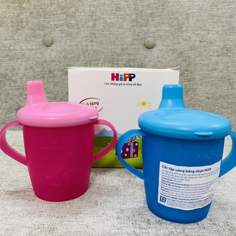 Bình tập uống nước, uống sữa bằng nhựa cho bé, cốc tập uống nước bằng nhựa