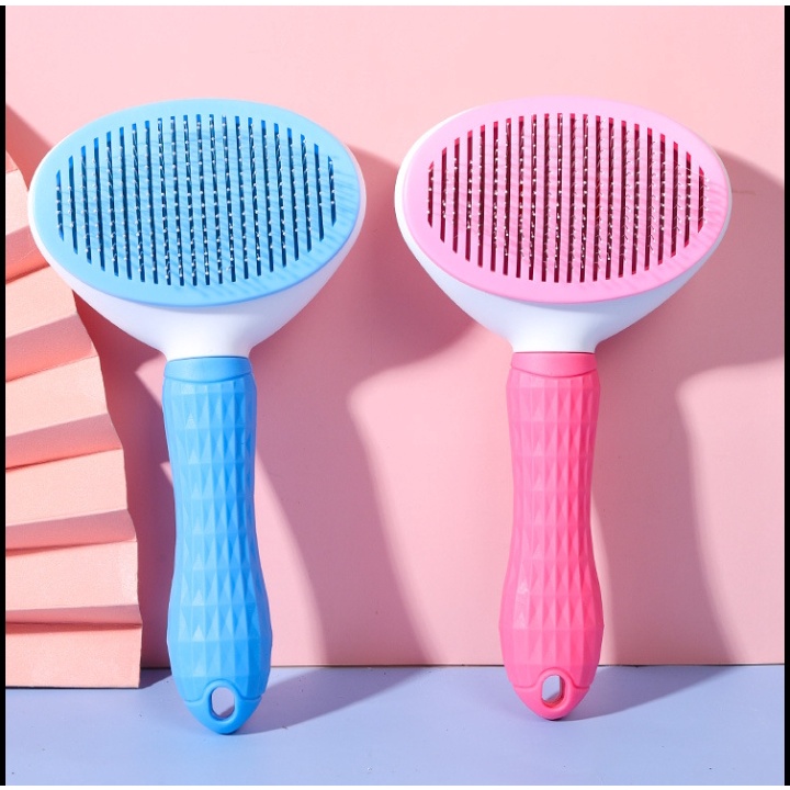 Lược chải lông chó mèo cao cấp Clean size Lớn - Lược có Nút bấm đẩy lông thừa - 4 màu siêu đẹp