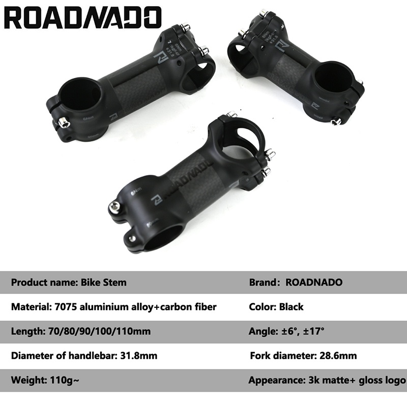 Pô tăng xe đạp ROADNADO bằng sợi carbon và hợp kim nhôm