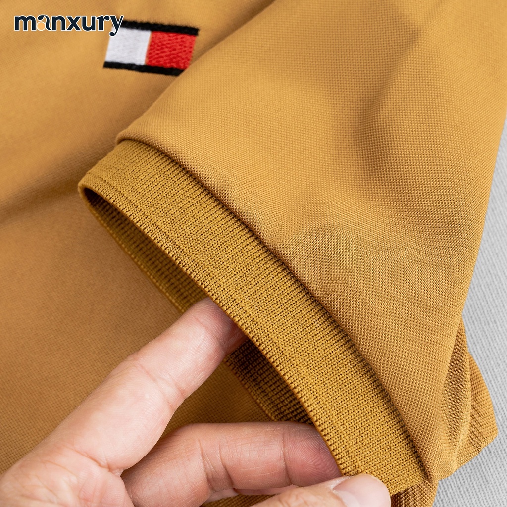 Áo thun nam POLO  cổ bẻ BASIC CVC vải cá sấu Cotton kháng khuẩn, chống nhăn, thoáng mát - MANXURY