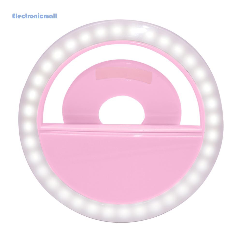 ElectronicMall01 USB Rechargeable LED Selfie Ring Light for iPhone Supplementary Lighting Portable Selfie Enhancing Fill