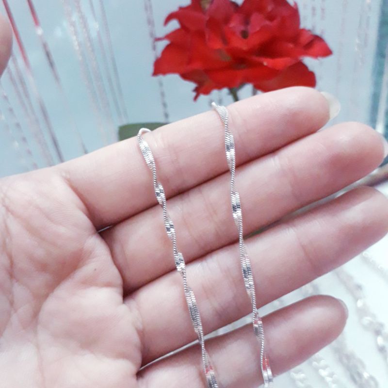 Dây chuyền Bạc Ý Cao Cấp 🌸4 tấc 5