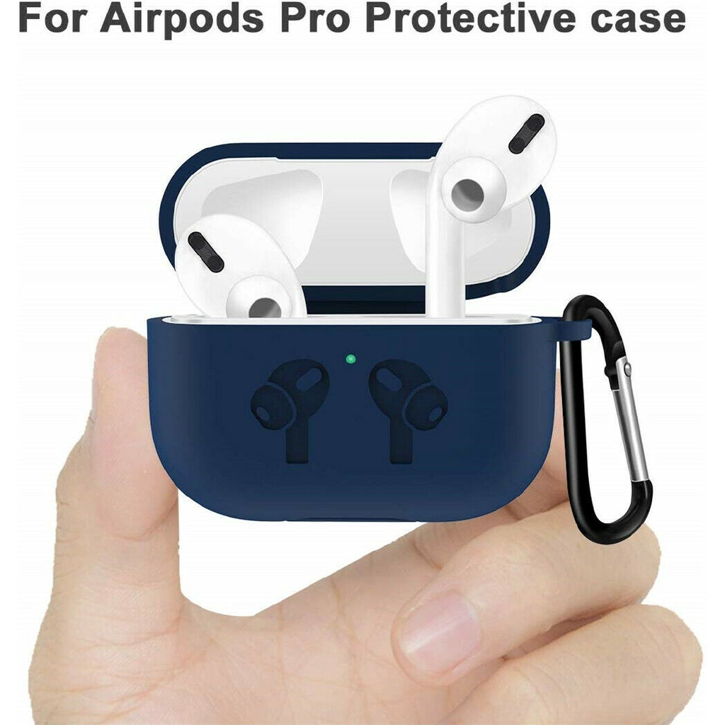 Vỏ Bảo Vệ Hộp Sạc Tai Nghe Airpods Pro / Apple Airpods Pro Bluetooth Bằng Silicon Mềm Chống Sốc Có Móc Khóa