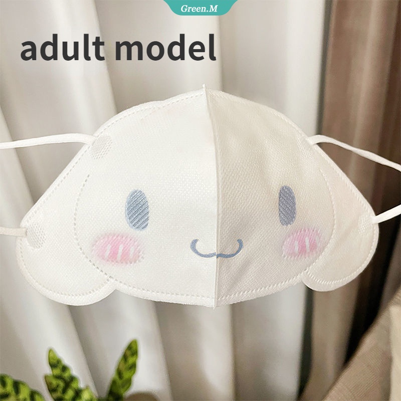 SANRIO Bộ 40 Khẩu Trang In Họa Tiết Hoạt Hình Cinnamoroll 3D Đáng Yêu Dùng Một Lần