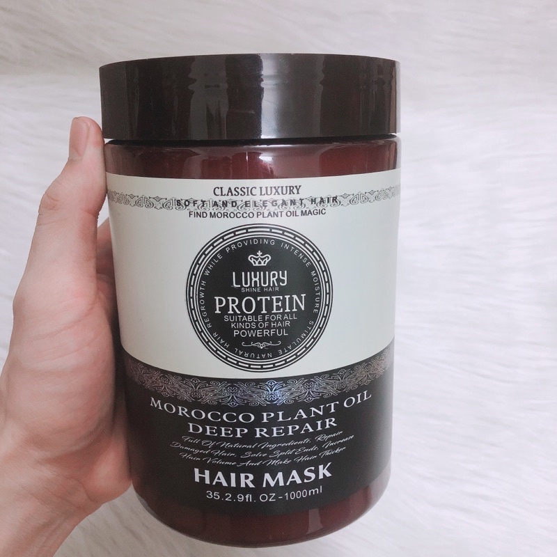 Kem hấp ủ tóc Luxury Morocco Deep Repair Hair Mask 1000ml , kem hấp siêu dưỡng tóc