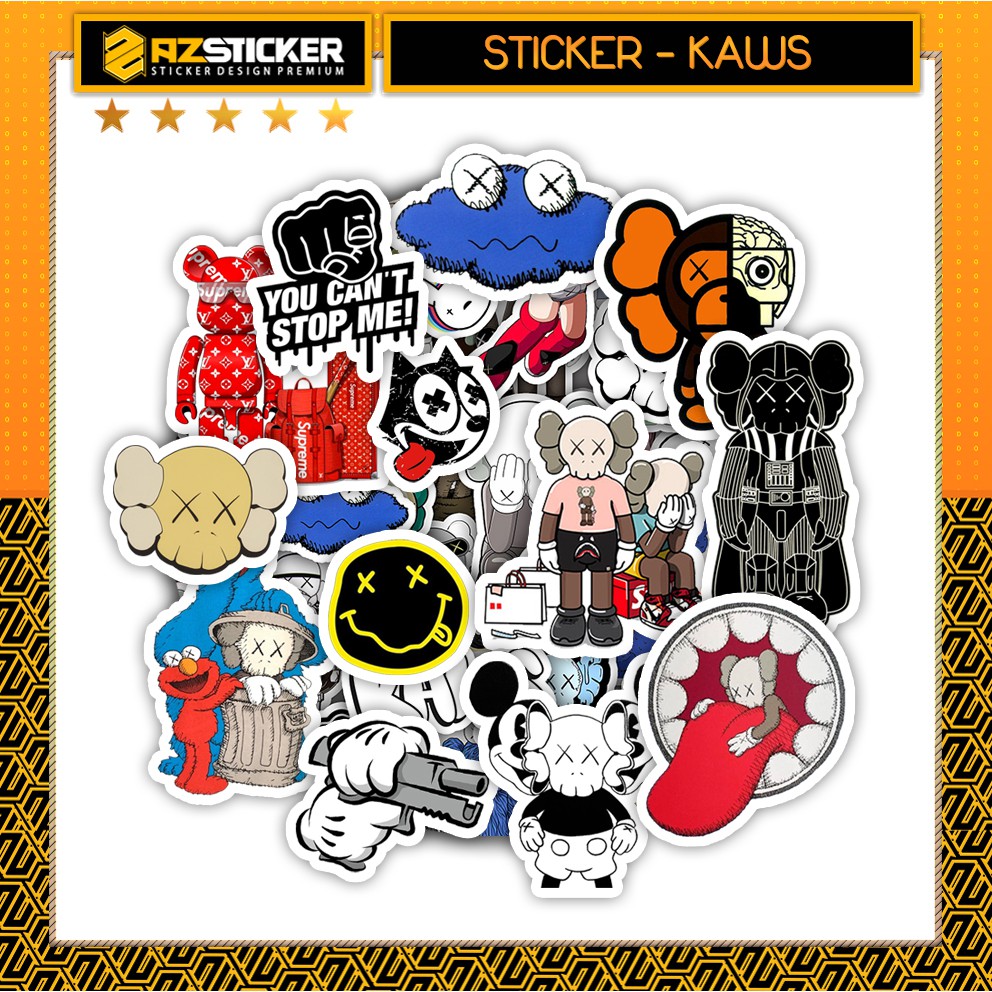 100 Hình Sticker Dán Nón Bảo Hiểm | CHủ Đề Người Len Kaws