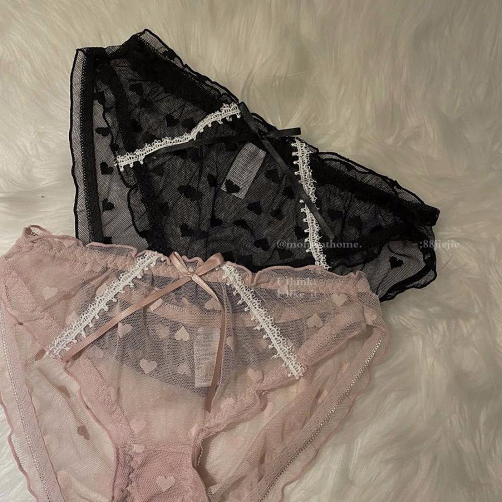 Quần Lót Phối Ren Họa Tiết Chấm Bi Thoáng Khí Thời Trang Hàn Quốc Cho Nữ