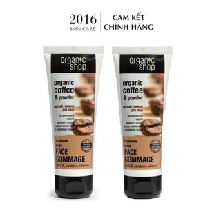 Tẩy Tế Bào Chết Cho Mặt Organic Shop Coffee 75ml - 2016 Skincare