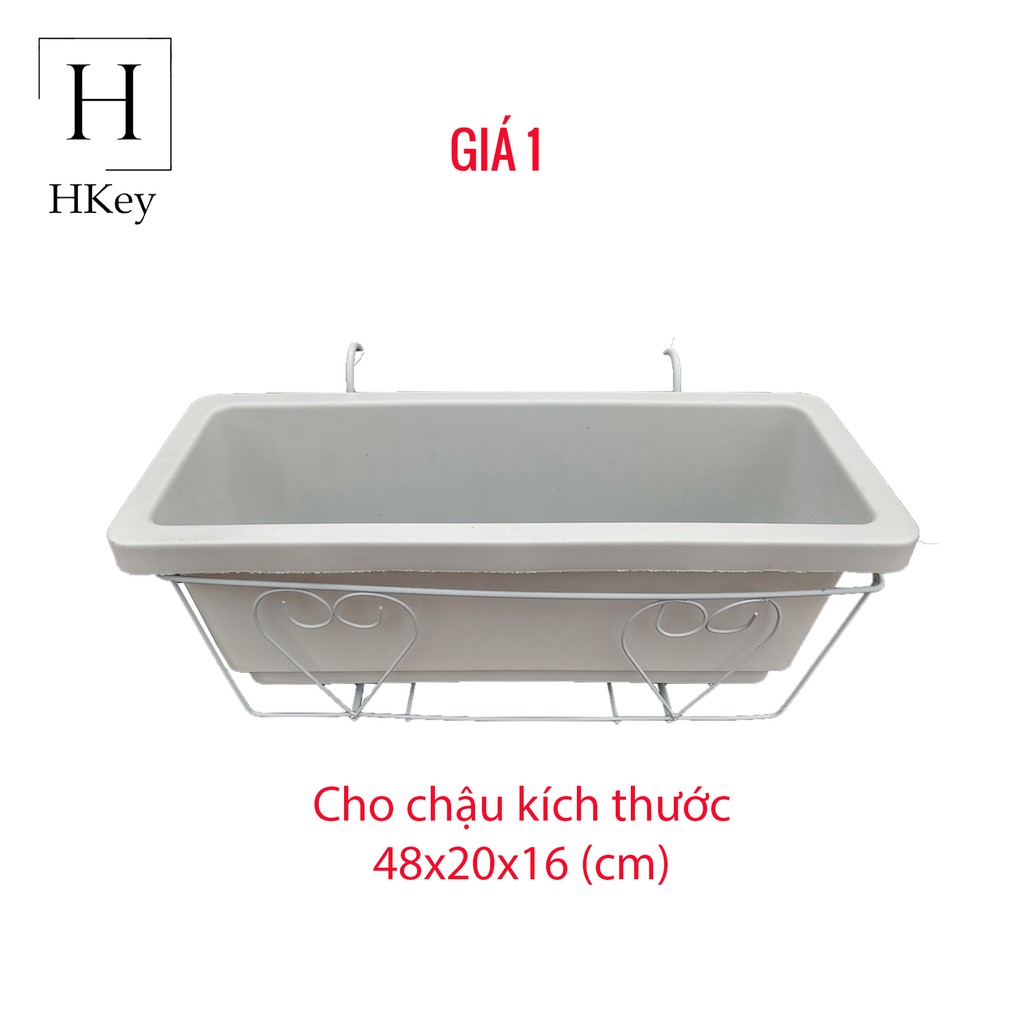 Nhà Cửa &amp; Đời Sống Giá Inox Để Chậu Hoa Treo Ban Công Đủ Kích Thước ( Có Video Thực Tế)