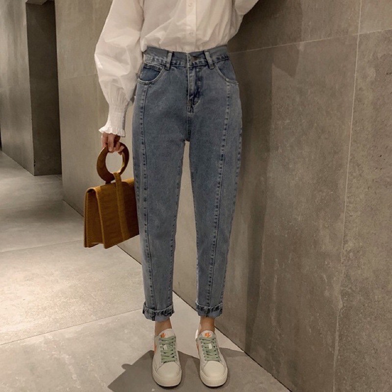 Quần baggy chạy dọc gân-kèm hình thật