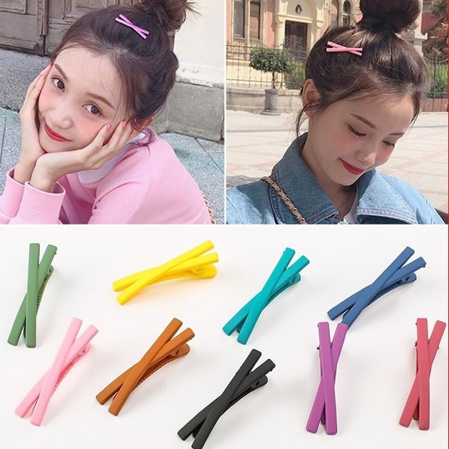 Kẹp tóc mái chữ X - Kẹp tóc nơ bấm mã KTX12