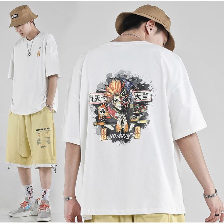 ÁO THUN, ÁO PHÔNG TAY LỠ UNISEX WUKONG M25 LK SHOP