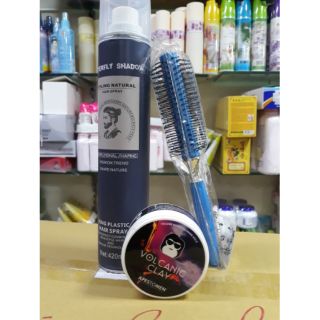 Combo gôm Butterfly 420ml và sáp tặng lược tạo phồng