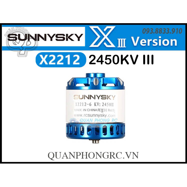 ĐỘNG CƠ Motor Trắng Sunnysky X2212 KV2450 III